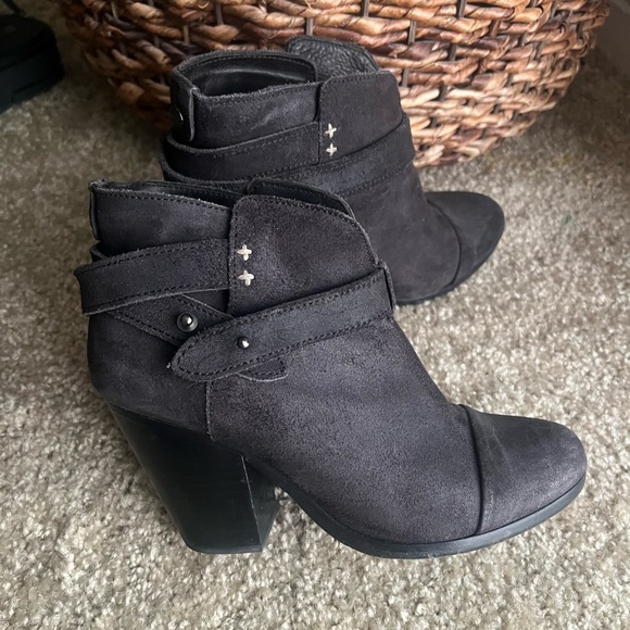 Rag & Bone Harrow Black suede ankle bootie 36 $365 - Picture 9 of 12